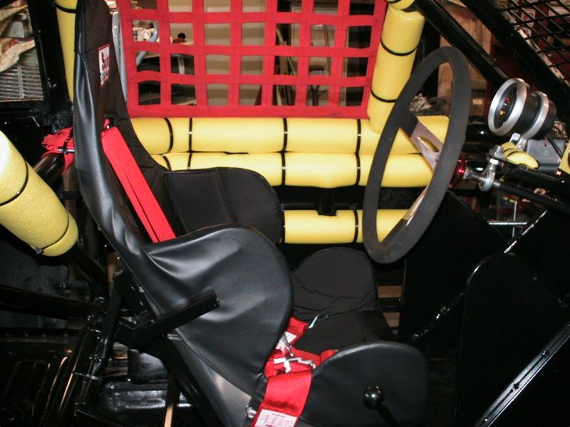  Seat belts and safety gear in place